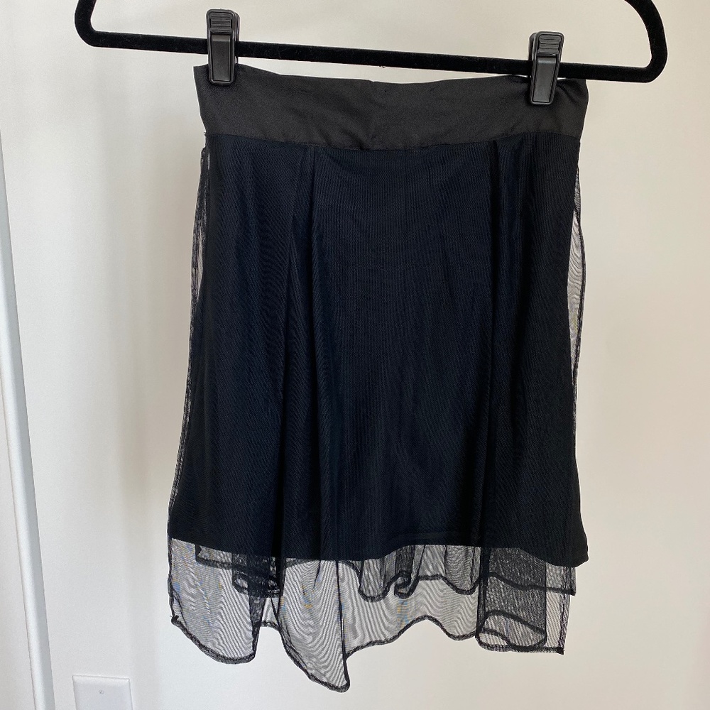 Black Sheer Skirt Small